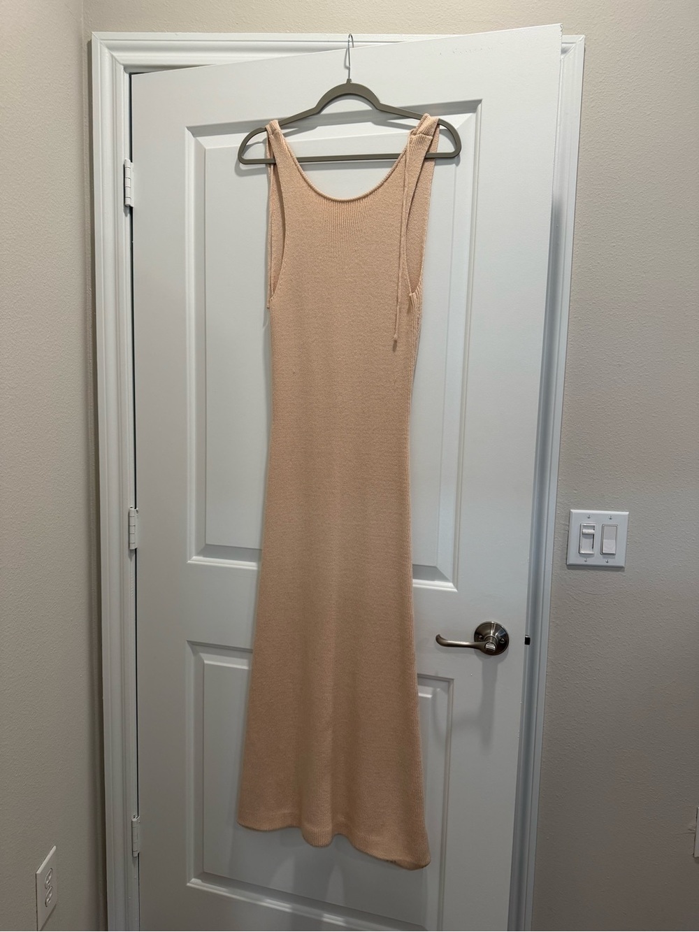 Verge Girl Beige Knit Midi Dress